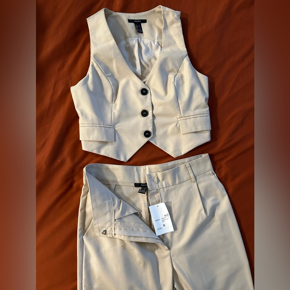 Tan Vest & Pants
